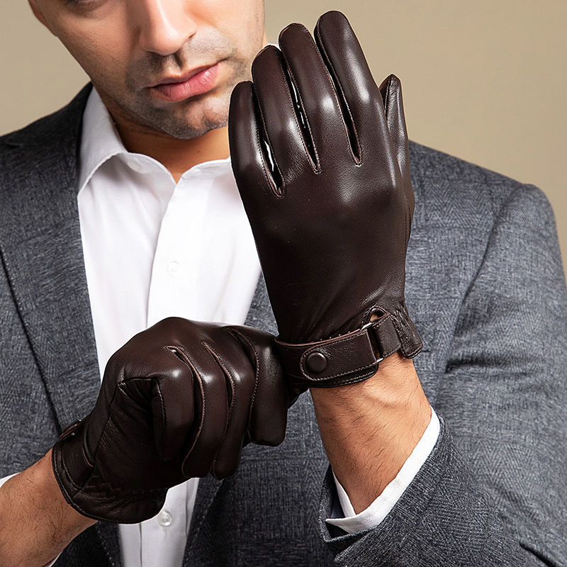 Leather Driving Glove - 2024 Men's Sheepskin Leather Gloves Fashion