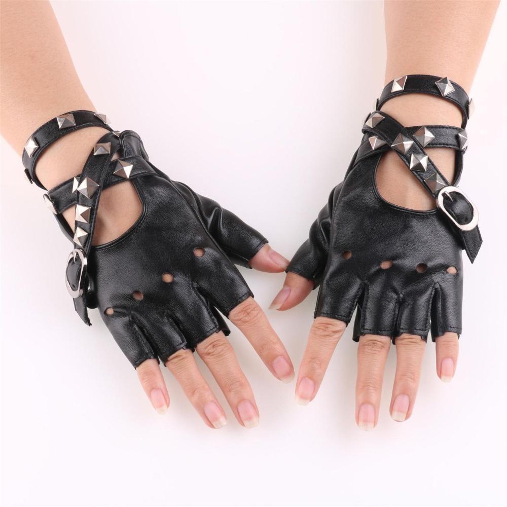 Unisex Fingerless Driving PU L - Leather Driving Glove 评论和价格