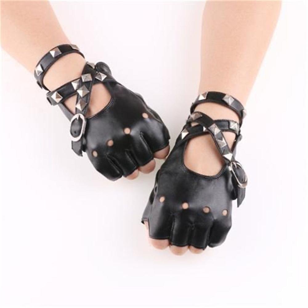 Unisex Fingerless Driving PU L - Leather Driving Glove 评论和价格