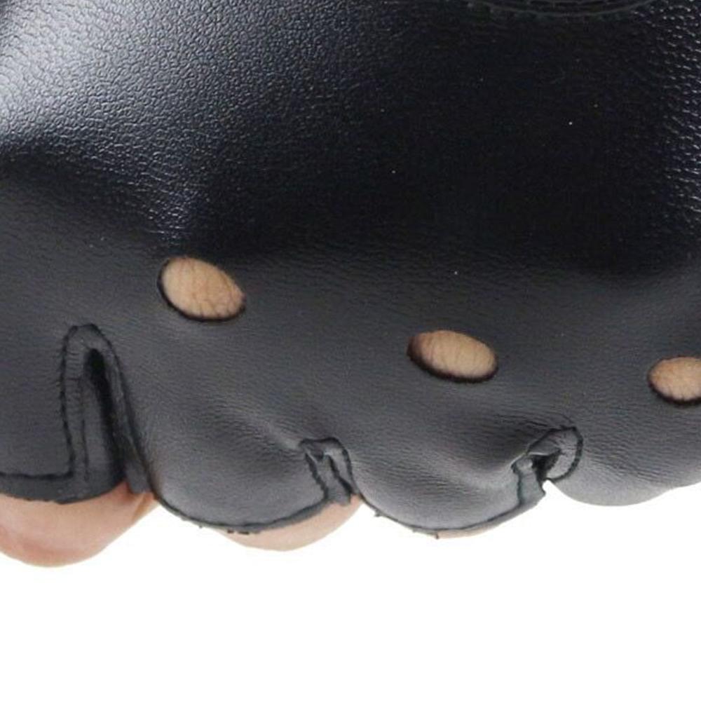 Unisex Fingerless Driving PU L - Leather Driving Glove 评论和价格