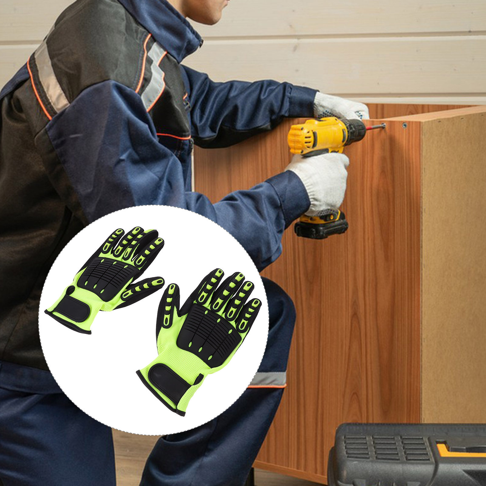1Pair Heavy Duty Gardening Glo - Work Glove Impact 评论和价格