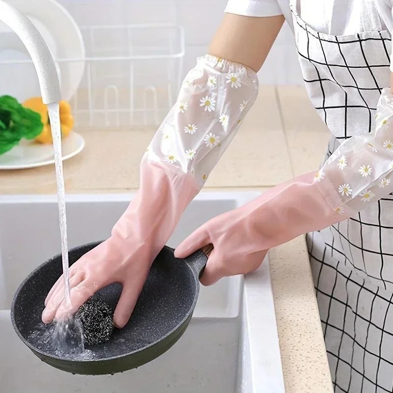 Household Long Sleeve Rubber G - Rubber Glove Cleaning 评论和价格
