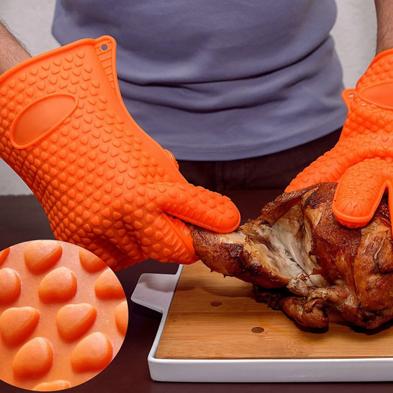BBQ Silicone Grilling gloves B - Oven Mitt Silicone 评论和价格