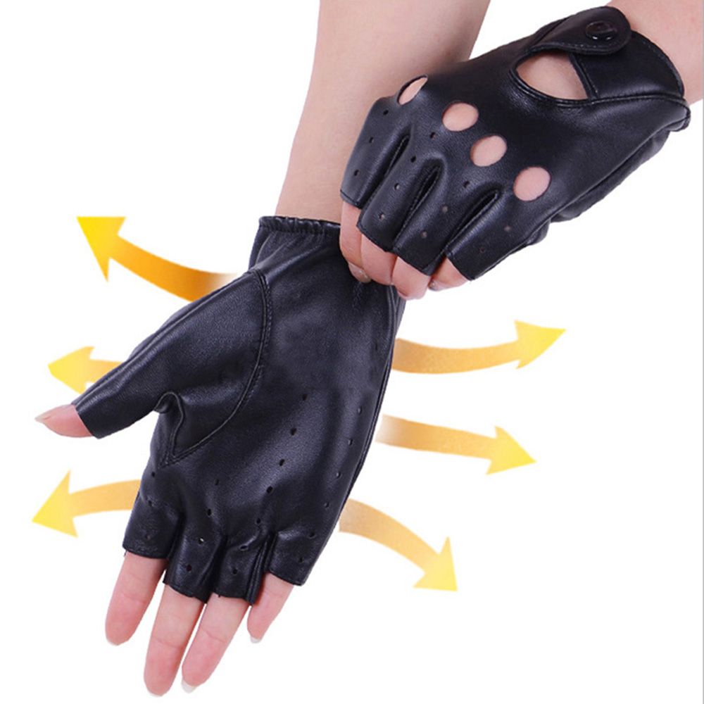 Fashion Fingerless Gloves Hot  - Leather Driving Glove 评论和价格