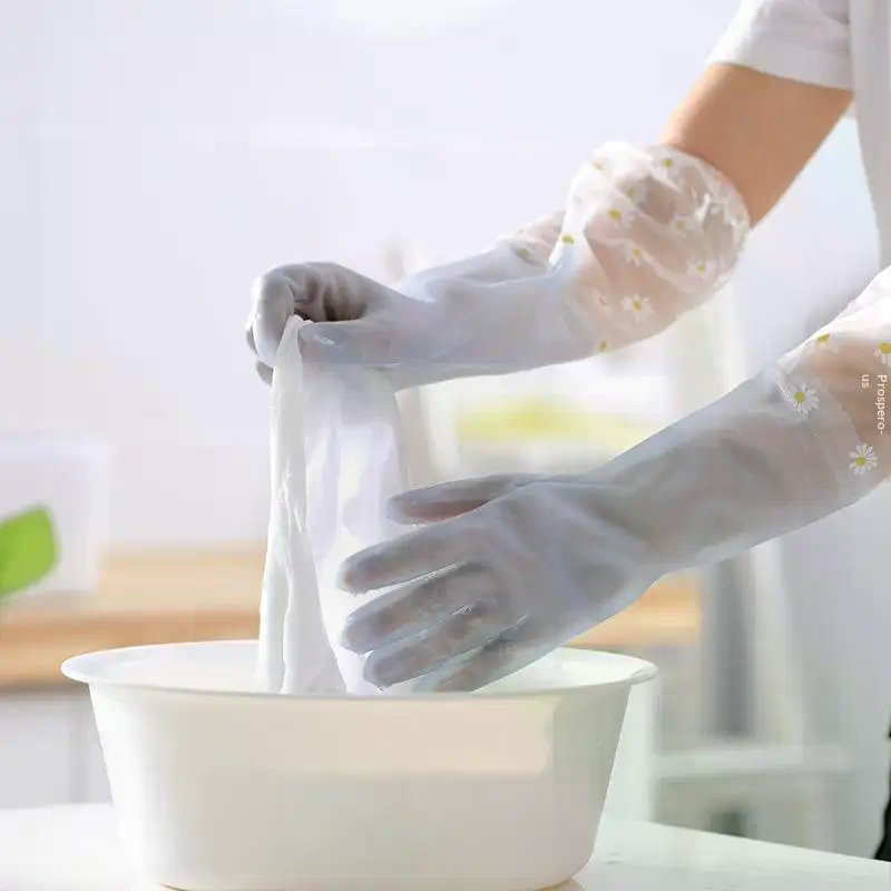 Floral Pattern Household Latex - Rubber Glove Cleaning 评论和价格