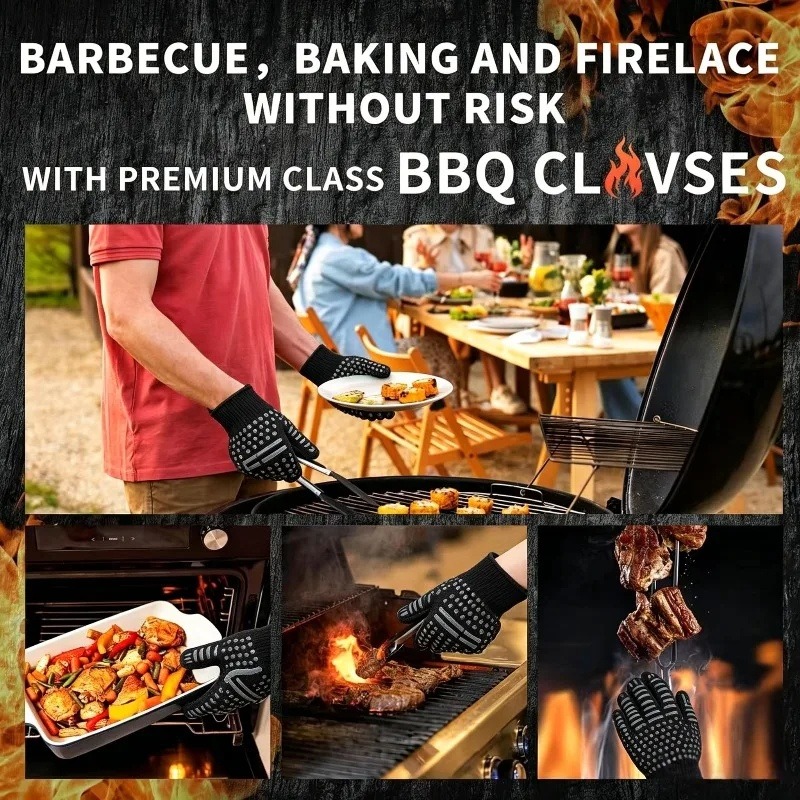 1pc/1 pair of Barbecue gloves  - Oven Mitt Silicone 评论和价格