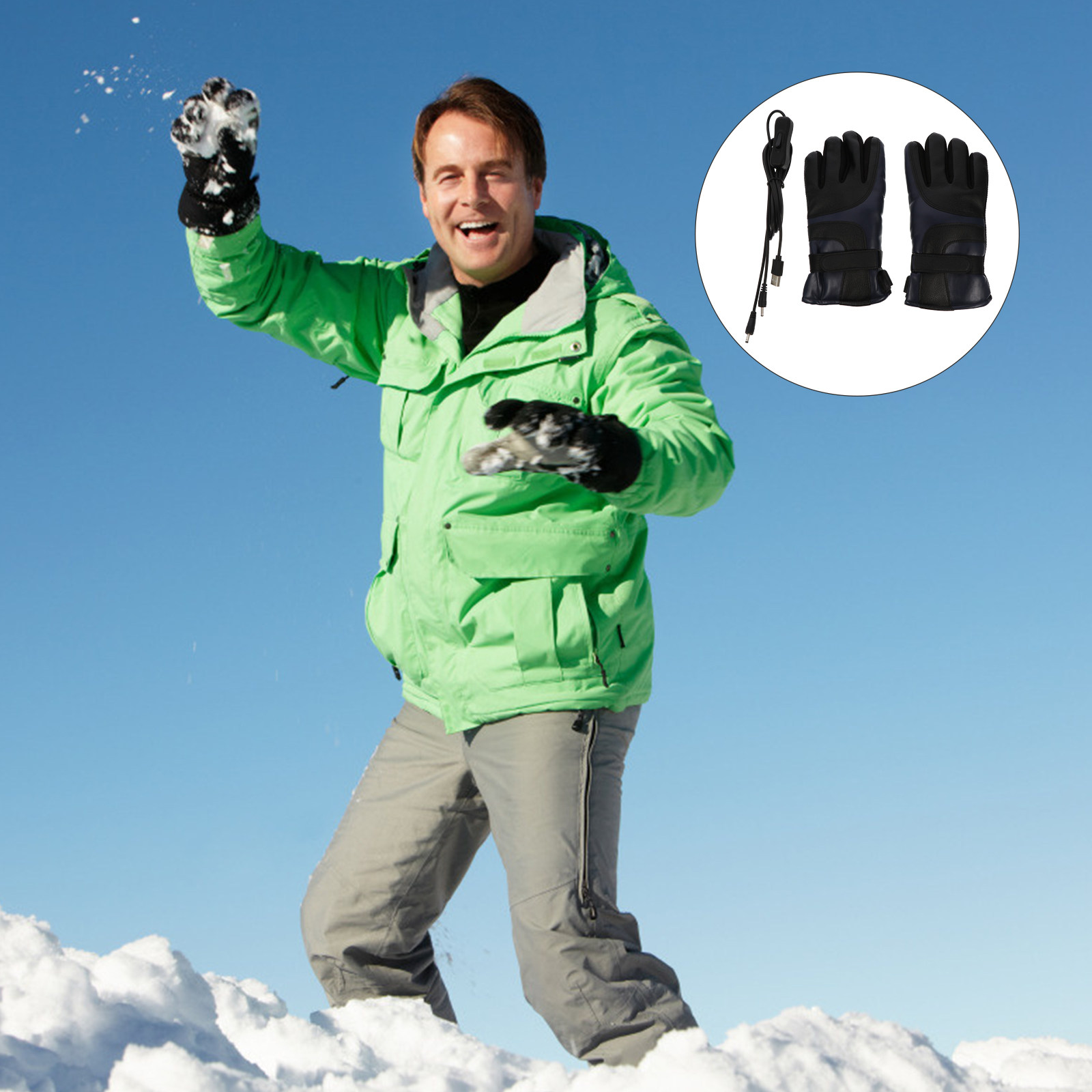 1Pair Electric Heated Gloves W - Winter Glove Insulated 评论和价格